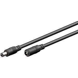DC Extension Cable, 3 m, black, 3 m - with DC connectors 5.5 x 2.1 mm