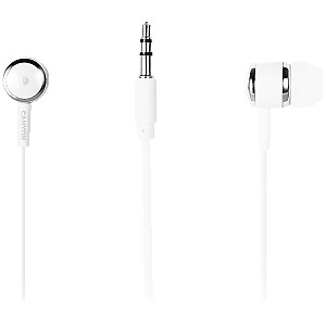CANYON Stereo earphones with microphone, White