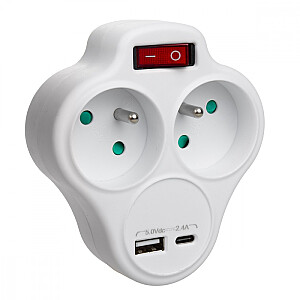 Розетка питания x2 USB MCE336 тип E