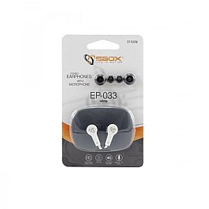 Sbox Stereo Earphones with Microphone EP-033 white