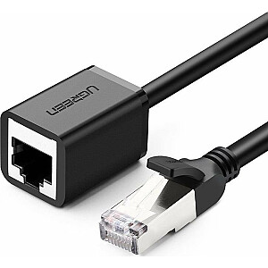 Ugreen Сетевой кабель UGREEN RJ45 Ethernet-удлинитель, кат. 6, FTP, с металлической заглушкой 3 м, (черный)