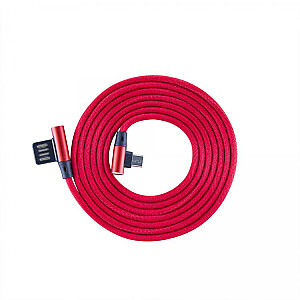 Sbox USB-> Micro USB 90 M / M 1.5m USB-MICRO-90R клубнично-красный
