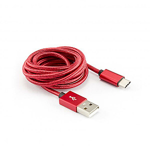 Sbox USB-> Type-C M / M 1.5m CTYPE-1.5R клубнично-красный