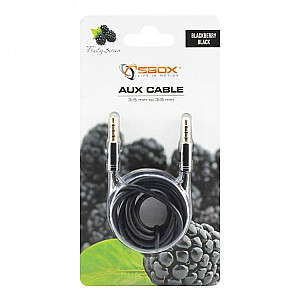 Sbox AUX Cable 3.5mm to 3.5mm blackberry black 3535-1.5B