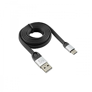 Sbox USB 2.0-Type-C / 2.4A черный / серебристый 1.5M