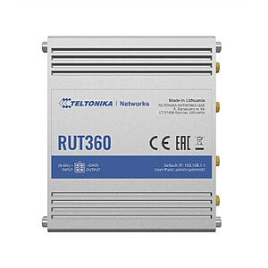 Teltonika Industrial Cellular Router RUT360 LTE CAT6 	1 x LAN ports, 10/100 Mbps, compliance with IEEE 802.3, IEEE 802.3u standards, supports auto MDI/MDIX crossover Mbit/s, Ethernet LAN (RJ-45) ports 2 x RJ45 ports, 10/100 Mbps, Mesh Support No, MU
