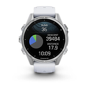Garmin Fenix 8 AMOLED 43mm Sudrabs