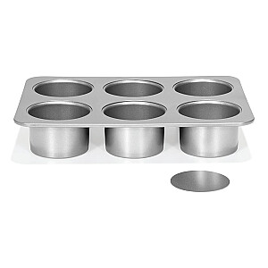 PATISSE SILVER-TOP veidne 6 mini siera kūkām ar noņemamu pamatni