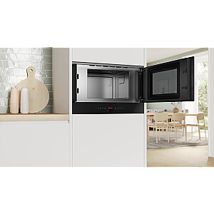 Bosch Serie 8 BFR7221B1 mikroviļņu krāsns Melna Solo mikroviļņu iebūvēta 21 L 900 W