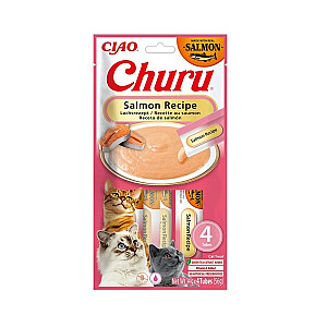 INABA CAT CHURU LAŠU RECEPTS našķis kaķiem 4x14g (56g)