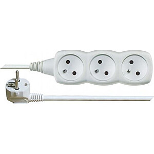 Emos pagarinātājs 3 kontaktligzdām ar slēdzi 2m /H05VV-F 3G1/ balts P0312