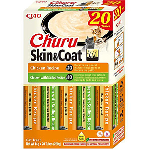INABA CAT CHURU ĀDAI UN MANTIEM VISTAS našķis kaķiem 20x14g (280g)