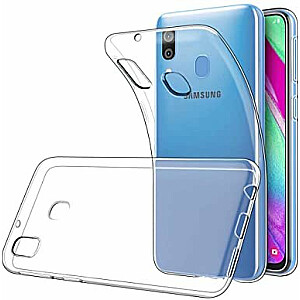 Fusion Ultra Back Case 1 mm Izturīgs Silikona Aizsargapvalks Priekš Samsung A405 Galaxy A40 Caurspīdīgs