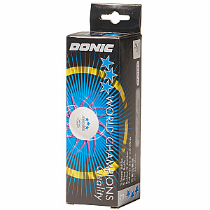 Мячи для настольного тенниса DONIC P40 + 15:00 3шт белый