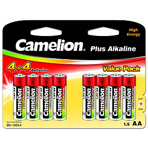 Camelion AA / LR6, Plus Alkaline, 8 шт.