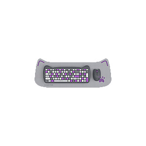 CANYON HSET-W6 EN Keyboard+Mouse Kitty Edition AAA+АА Wireless Violet