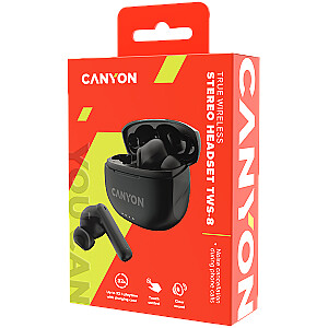 Canyon Bluetooth headset with microphone with ENC Black
