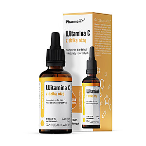 PHARMOVIT C vitamīns ar meža rozēm uztura bagātinātājs pilienos 30ml
