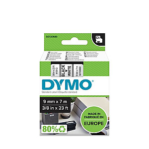 DYMO D1 Standard - Черный на белом - 9мм