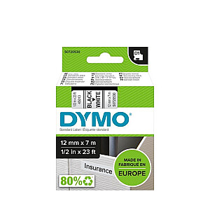 DYMO D1 Standard - Черный на белом - 12мм