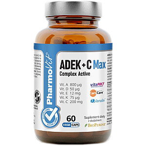 PHARMOVIT ADEK+C Max Complex Aktīvais uztura bagātinātājs 60 kapsulas