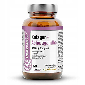 PHARMOVIT Kolagen + Ashwagandha Beauty Complex uztura bagātinātājs 60 kapsulas