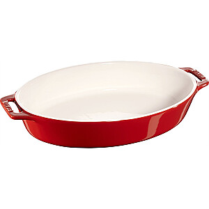 Staub ovāla keramikas šķīvis - 2.3 l, sarkans
