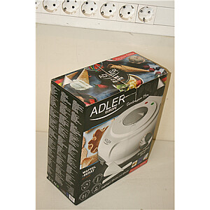 SALE OUT. Adler AD 3038 Waffle maker, 1500W, diameter 18cm, Forming cone included, white Adler Waffle maker AD 3038 1500 W, Number of pastry 1, Round, White, DAMAGED PACKAGING, ONY ITEM WITHOUT ACCESSORIES