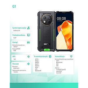 Смартфон G1 4G 6/256ГБ IP69K зеленый