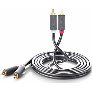 Ugreen RCA (Cinch) x2 - RCA (Cinch) x2 кабель 2м серый (10518)