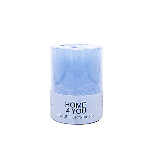 Svece HEALING CRYSTAL SPA, D6.8xH9.5cm, zils ( smarþas- okeâns)