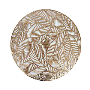Galda sedzina ROUND LEAF D38cm, zelta
