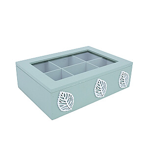 Чайная коробочка HAZEL 24x17xH7,5см, зеленая