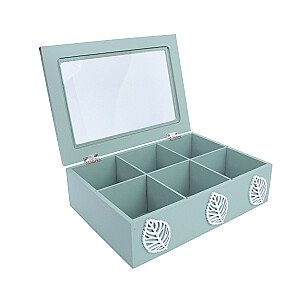 Чайная коробочка HAZEL 24x17xH7,5см, зеленая