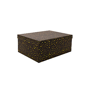 Kaste DIANA-9, ar vāku 21x15xH9cm, melns/zelts