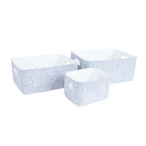 Grozs LIDO FELT 33x25xH14cm, gaiši pelēks