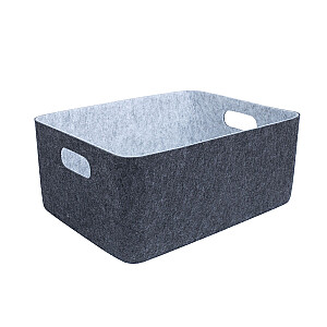 Grozs LIDO FELT 36x27xH16cm, tumši pelēks
