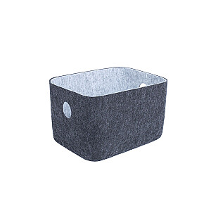 Grozs LIDO FELT 20x15,5xH12cm, tumši pelēks