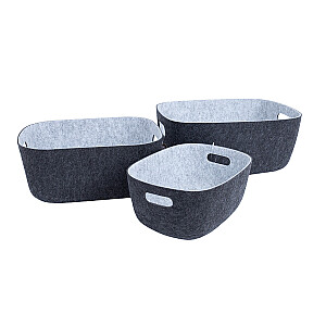Grozs LIDO POP 36x28xH16cm, tumši pelēks