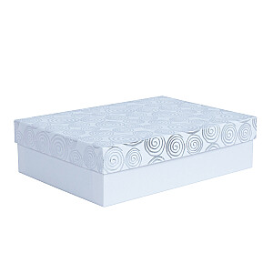 Box ELSA-1, with a lid kuld/hõbe, white