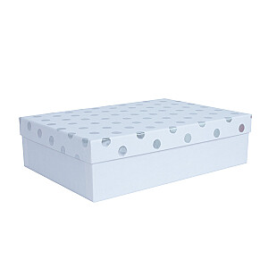 Box ELSA-3, with a lid kuld/hõbe, white