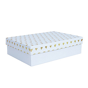 Box ELSA-4, with a lid kuld/hõbe, white