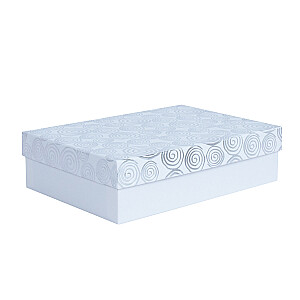 Box ELSA-5, with a lid kuld/hõbe, white