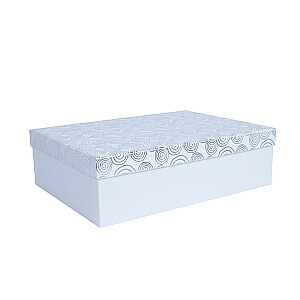 Box ELSA-7, with a lid kuld/hõbe, white