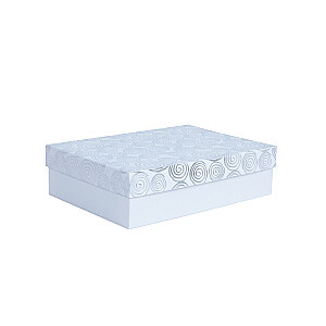Box ELSA-9, with a lid kuld/hõbe, white