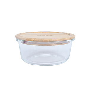 Bowl BOXY D15xH6cm 620ml, stikls, bambusa vāks