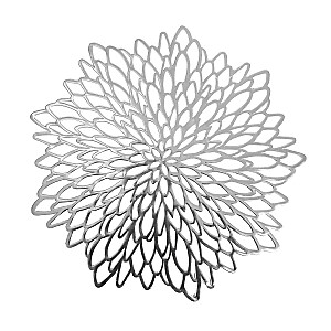Galda sedziņa FIORE, D38cm, sudrabs