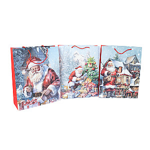 Dāvanu soma SANTA L, 31x40x12cm, maisījums