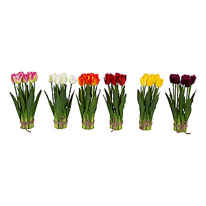 Искусственный цветок FLOWERLY 5шт/комплект, тюльпаны