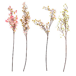 Искусственная ветка FLOWERLY 98см цветущей вишни, микс